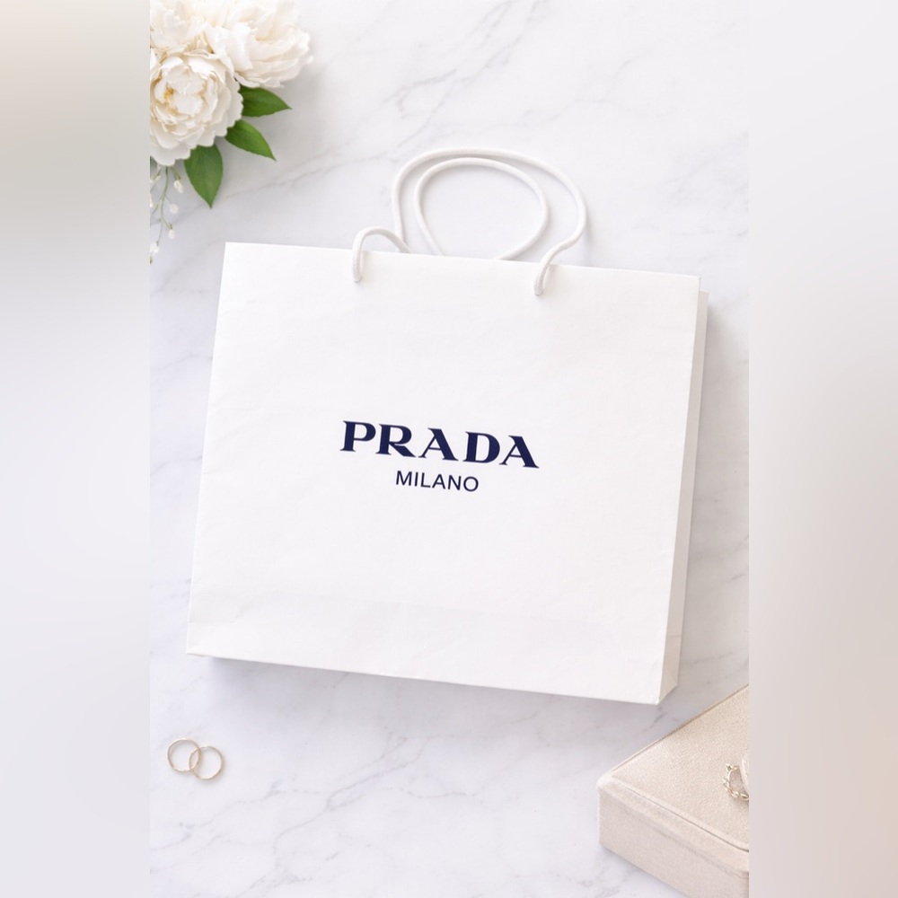 🤍 Authentic PRADA Milano Large Shopping Bag | Luxury Gift Bag | Clean Logo EUC